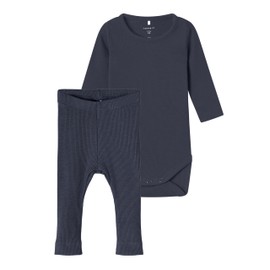 NAME IT Unisex Nbnkab LS Body Leggings Set Noos, Dark Sapphire