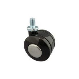 Toshin T40BM8XP1.25 Screw-in Dual Wheel Caster 40 Diameter Universal Bolt M8 x 1.25
