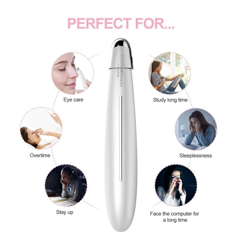TOUCHBeauty Electric Eye Massager for Dark Circles, Puffiness, Fine Lines/Wrinkle,