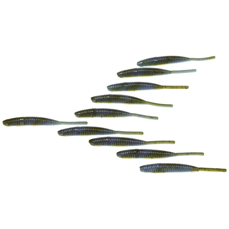 Gary Yamamoto 3.75" SHAD Shape Worm/Blue Craw (10 Pack)