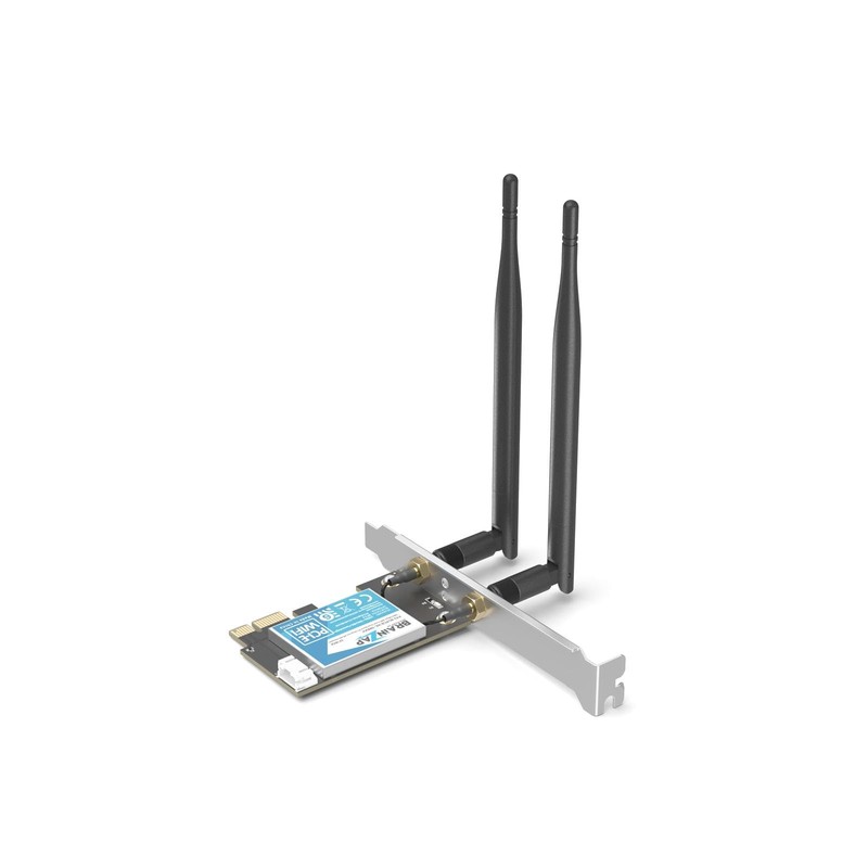 BRAINZAP 1800 Mbit/s PCIe PCI-Express WLAN Card WiFi 6 2.4/5/
