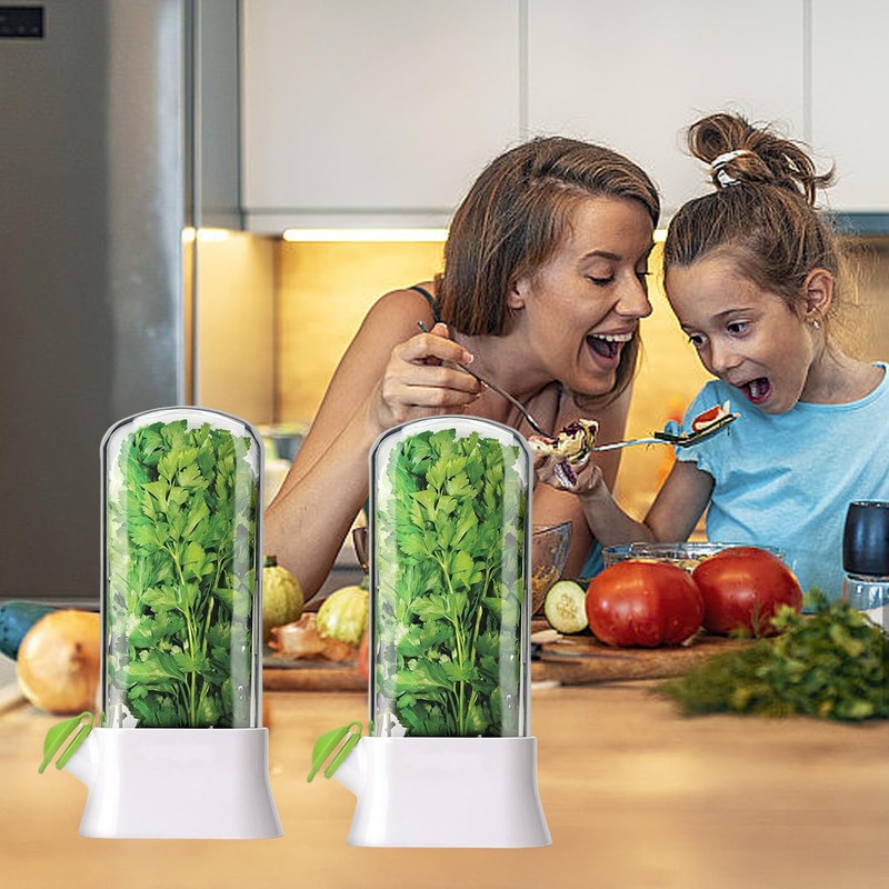 SUQ 2PCS Herb Saver for Refrigerator, 27 * 13 CM,
