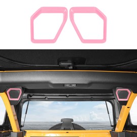 RAZPOY Tail Box Speaker Cover, Rear Trunk Speaker Audio Trim Compatible with Ford Bronco 2021-2024 Accessories, Pink