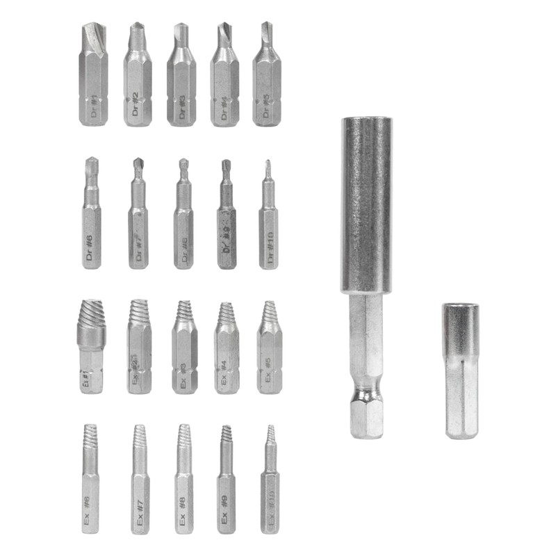 STEELMIGHT Screw Removal Bit, Drill Bit Set, Set of 22,