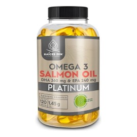 Omega 3 Salmon Oil Epa Dha Raíces Zen Platinum 120 Cápsulas Sin Sabor