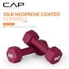 CAP Barbell Neoprene Dumbbell Weights, 10 lb Pair, Crimson