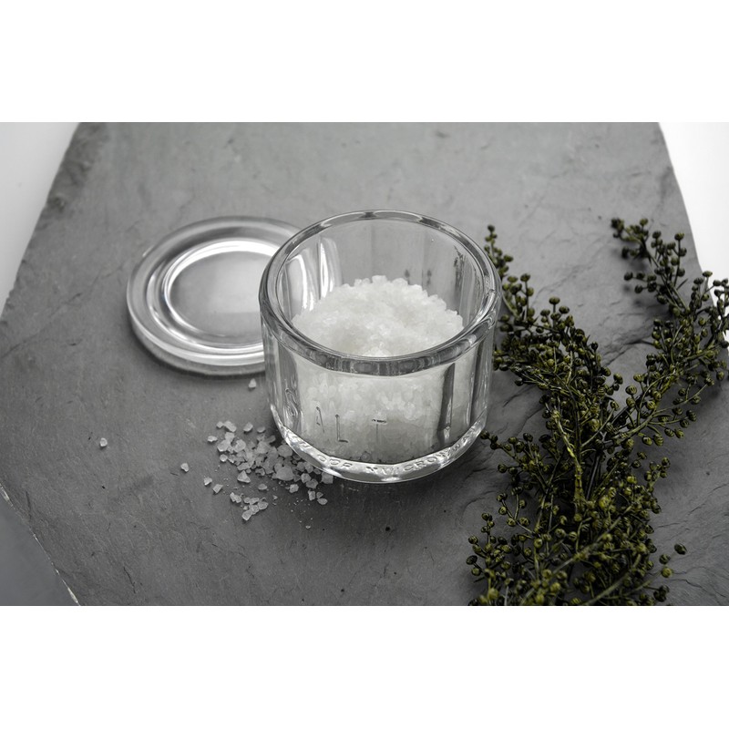 Anchor Hocking Fire-King Salt Dip with Lid, Glass