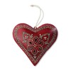 DEMDACO Red Heart 6 Inch Pierced Metal Decorative Christmas Ornament
