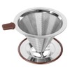 RealPero Pour Over Coffee Dripper, Reusable Paperless Coffee Filter,Professional Stainless