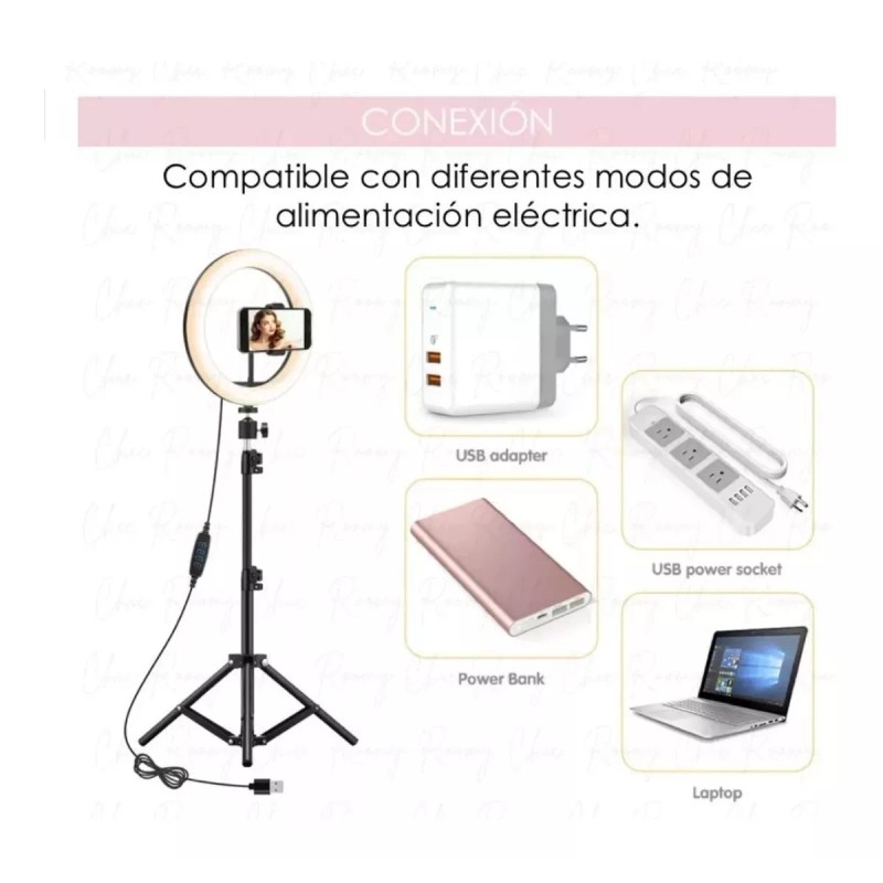 KFMX Aro Luz Led 10 + Soporte Tripie 2.10 Mt