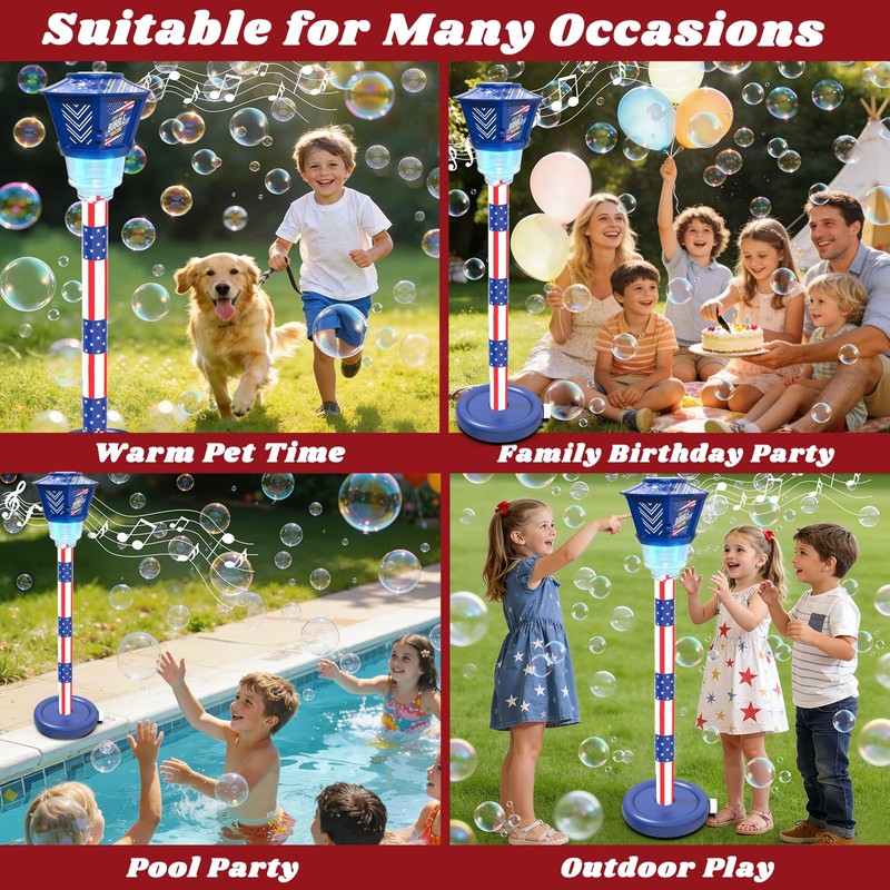 Bubble Machine for Kids Bubble Blower Maker with Lights and