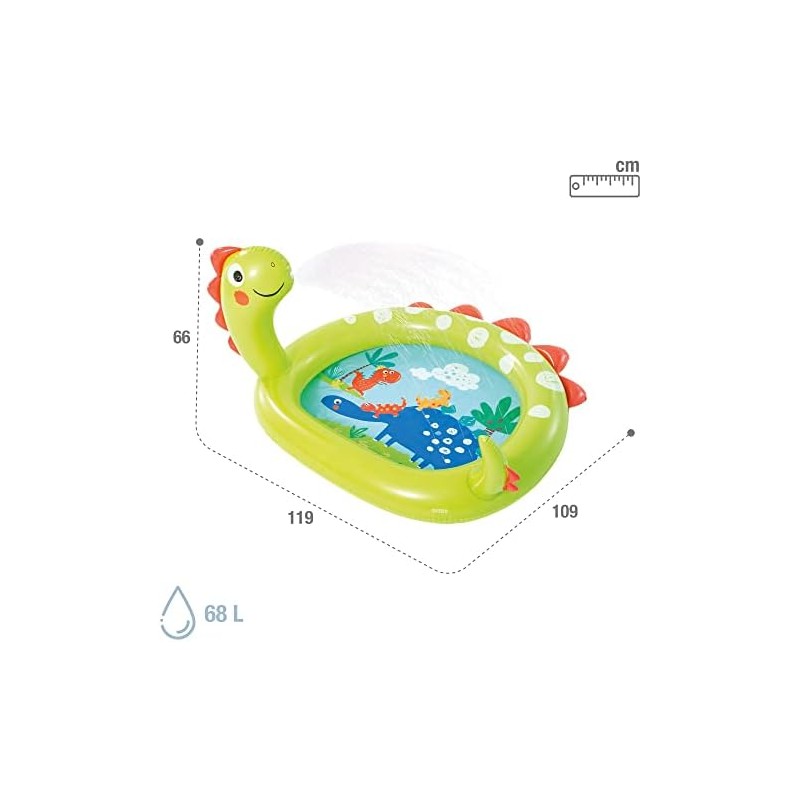YUAKUOD Intex Dinosaurier-Sprühpool, aufgeblasene Gre 119 cm x 109 cm