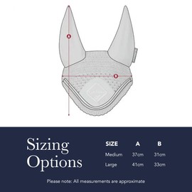 LeMieux Acoustic Pro Fly Hood - Absorbs Sharp Loud Noises - British Dressage Legal - Navy - Large