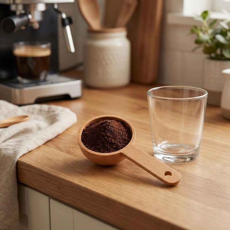 Wooden Coffee Scoops 4 Pack 15ml