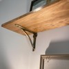 STYLENT Decor Decorative Brass Shelf Bracket, Heavy Duty and Antique
