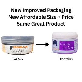 CocoBlack Naturals Curling Custard Ghana for Coily Kinky Type 4c Hair, 8.2 fl oz