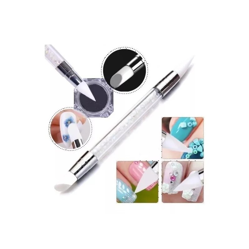 Alet Trend 3 Pinceles De Silicon Doble Punta Para Uñas