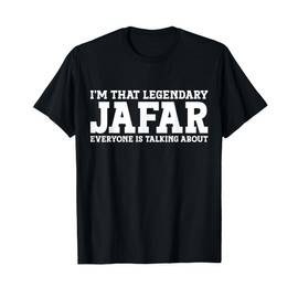 Jafar Personal Name First Name Funny Jafar T-Shirt, Small, Black