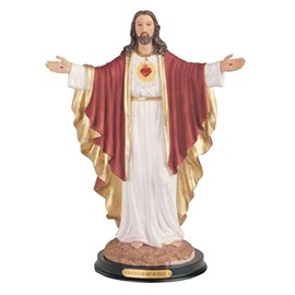 George S. Chen Imports Jesus Holy Figurine Religious Decor (Red-White, 12-INCH)