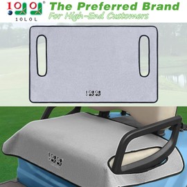 10L0L Golf Cart Seat Covers, Universal Golf Cart Seat Towel Blanket for Yamaha G2, G8, G9, G16, G19, G22 G29 2 Person Seats with Armrests Nonskid Bottom Suitable for All Weather Conditions(Gray)
