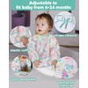 Lictin Lictin 3 Pack Baby Bibs for Girl, Mess Proof