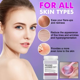 POZTL Lavender Jelly Mask Powder - 23 Fl Oz | DIY Spa Peel-Off Hydro Face Mask for Soothing, Moisturizing & Hydrating Skin Care