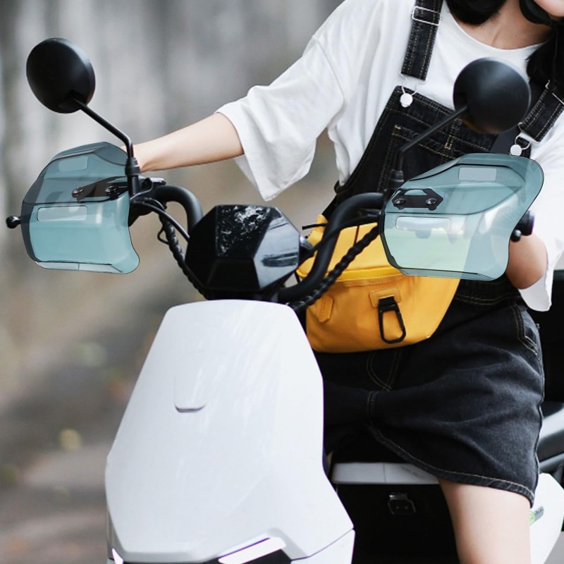 JECOMPRIS Motorcycle Handlebar Protection Hand Guard for Scooter with Windscreen
