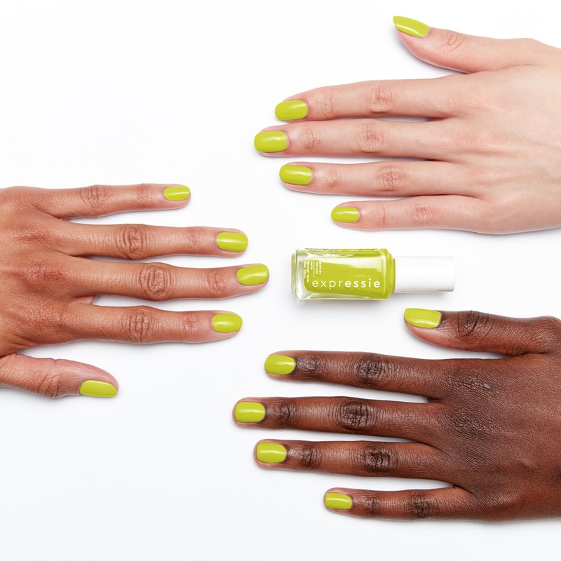 essie Expressie Nail Polish, Quick-Dry Green Nail Polish, Power Moves,
