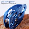 Outdoors Climbing 32KN Rescue Pulley Single Sheave with Swing Plate