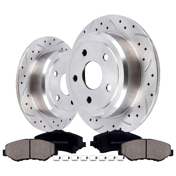 VIPCAR Front Disc Brake Pads And Rotors Kit For Jeep