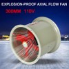 BIXIBIN 12-Inch Explosion-Proof Axial Fan, Ventilation Fan Cylinder Pipe Spray