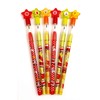 TINYMILLS 24 Pcs Fire Trucks Multi Point Stackable Pencilwith Eraser