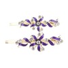 Women's Evening Sparkling Clear Crystal With Enamel Pair of 6 cm