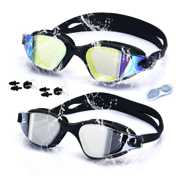 Gafas de Natación, Juego de gafas de natación 2 piezas,
