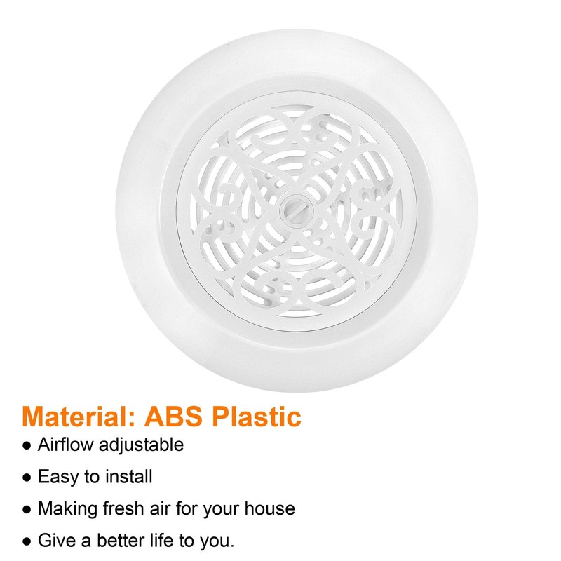 sourcing map Round Air Vent 5 Inch Adjustable Pattern Screen