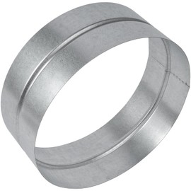 HVAC OV Galvanized Metal Duct Connector - 10 Inch Fit - Round Ventilation Pipe Coupling and Extension - Available in Different Sizes to Suit