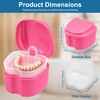 Denture Box with Removable Filter Basket, False Teeth Container for