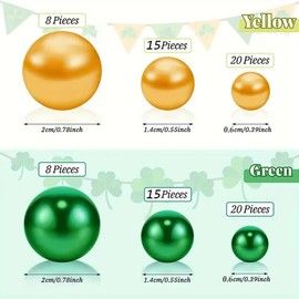 10106 Pieces St. Patrick's Day Vase Filler Golded Green Glitter Shamrocks Ornament for Vase Filler for Vases Centerpiece Table Home Decor (Gold)