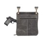 Gun Tote'n Mamas Leather Crossbody Flat Sac, Distressed Buffalo Grey