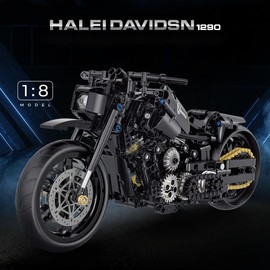 FULHOLPE Motorcycle Building Kits, 586 Pieces Super Motorcycle Set for Adults and Kids, Technology Motorbike Building Set Construction Toys Compatible with Major Brands