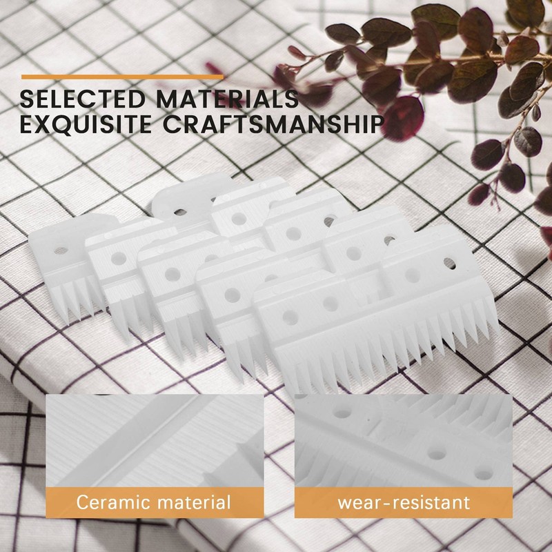 Wanjorlay 10Pcs/Lot Replaceable Ceramic 18 Teeth Pet Ceramic Clipper Cutting