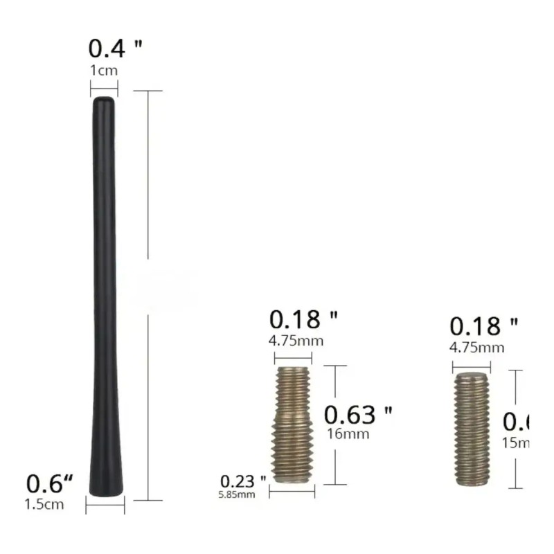 Repuesto Antena Lisa 17.5 Cm Nissan Rogue Año 2007 En