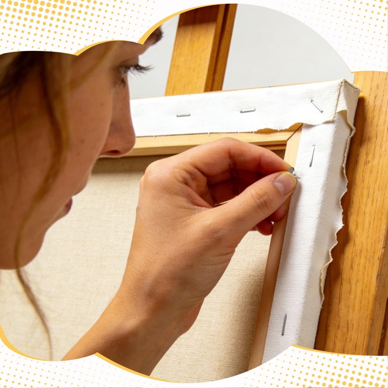 BUAEL 16 PCS Stretcher Bars for Needlework 4 Sizes Wooden
