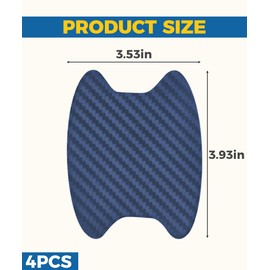 Flaconi 4PCS Car Door Protector,Car Door Handle Protector,Car Door Handle Sticker,Car Door Handle Scratch Protector,Car Door Handle Cup Protector,Universal for Most Vehicles(Blue)