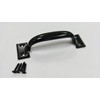 QCAA Door Pull, 5-3/4", Steel, Black Coated, 2 Pack, Made