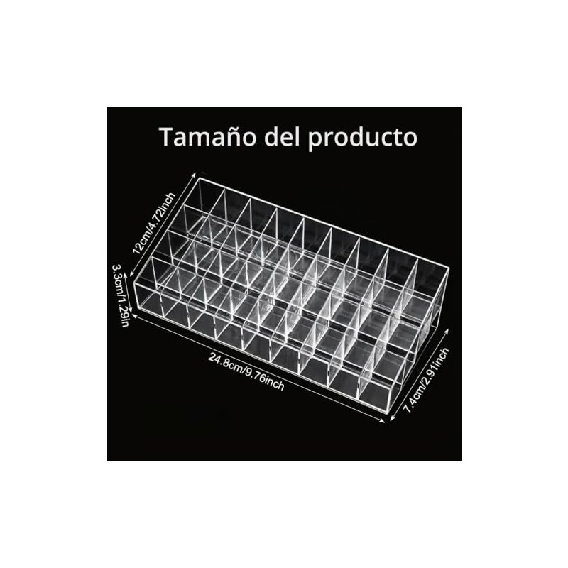Organizador de Pintalabios Acrílico con 36 compartimentos