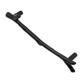 ZONADAH Set of 4 Door Handles Wardrobe Drawer Handles Matt Black Tree Branch Shape Cabinets Handles, Hole Distance 128mm Knobs for Drawer Cabinet Wardrobe Door Home Kitchen Bathroom