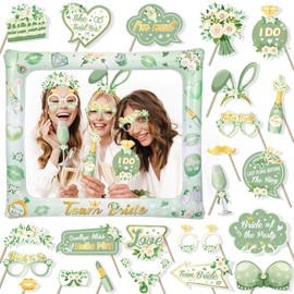 HOWAF JGA Accessories Women, Hen Party Photo Accessories, JGA Photo Props, JGA Photo Booth Photo Box Accessories, Team Bride Photo Box, Wedding, Inflatable Photo Frame for Hen Party, Women, Green