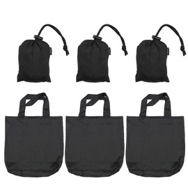 BROWINT Nylon Reusable Grocery Bag (3 pack), Nylon Heavy Duty Tote Bags 110 lbs, 19"x 19" Large Shopping bag, Foldable