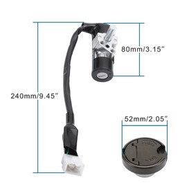 GOOFIT 4 Wire Ignition Key Switch Assembly Replacement for Zuma 50cc 125cc 150cc Scooter ATV